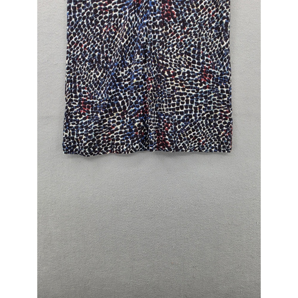 Cabi Twist Front Tank Top S Navy Red White Mosaic Print Sleeveless Blouse 3242 - Picture 6 of 10